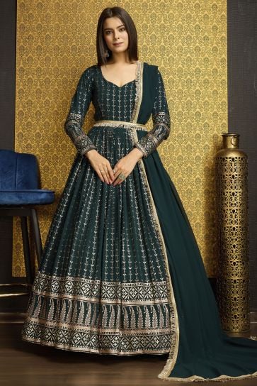 Online Shop Drashti Dhami Cream Embroidered Wedding Wear Floor Length  Anarkali Nitya Vol 128 2802 By LT Fabrics SC/013148 At  suryavansicreation.com | Salwar Kameez Wholesale India