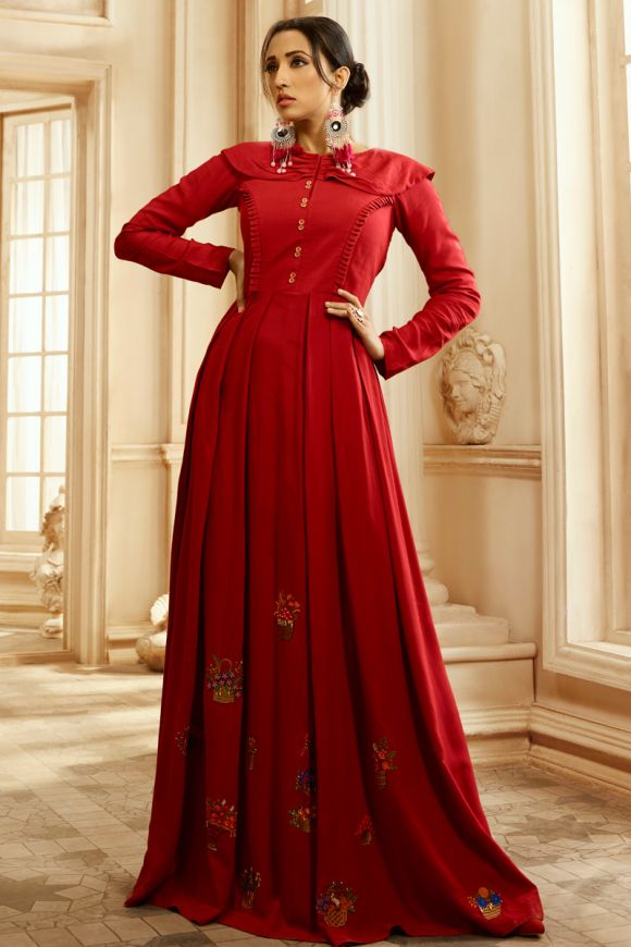 Mittoo presents Leriya vol5 Rayon long designer gown style kurtis catalog  collection
